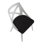 Charlotte Chair - Set of 2 - White Textured Wood, Charcoal Fabric