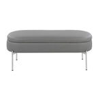 Chloe Storage Bench - Chrome, Grey PU