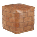 Cobbler Pouf - Brown Leather