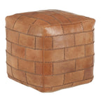 Cobbler Pouf - Brown Leather