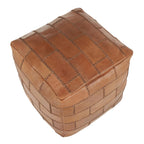 Cobbler Pouf - Brown Leather