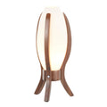 Case Table Lamp - Walnut Wood, Frosted Glass