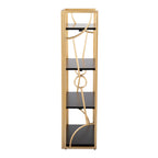 Constellation Bookcase - Gold Metal, Black MDF