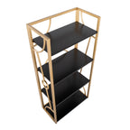 Constellation Bookcase - Gold Metal, Black MDF