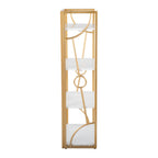 Constellation Bookcase - Gold Metal, White MDF
