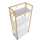 Constellation Bookcase - Gold Metal, White MDF
