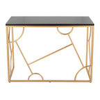 Constellation Desk - Gold Metal, Black MDF