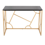 Constellation Desk - Gold Metal, Black MDF