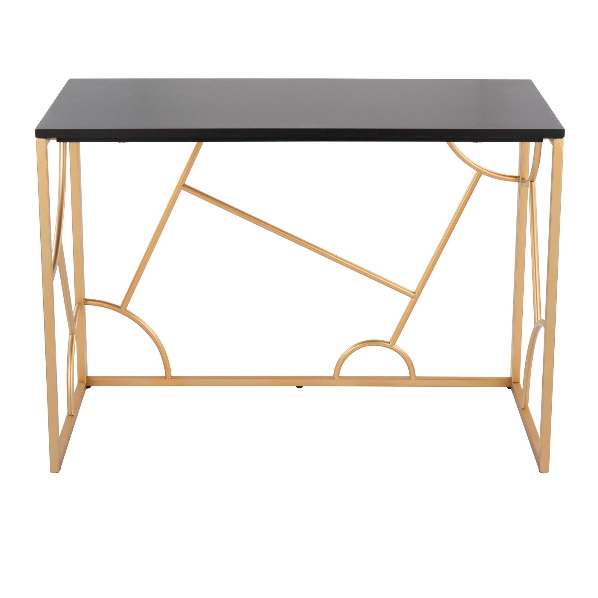 Constellation Desk - Gold Metal, Black MDF