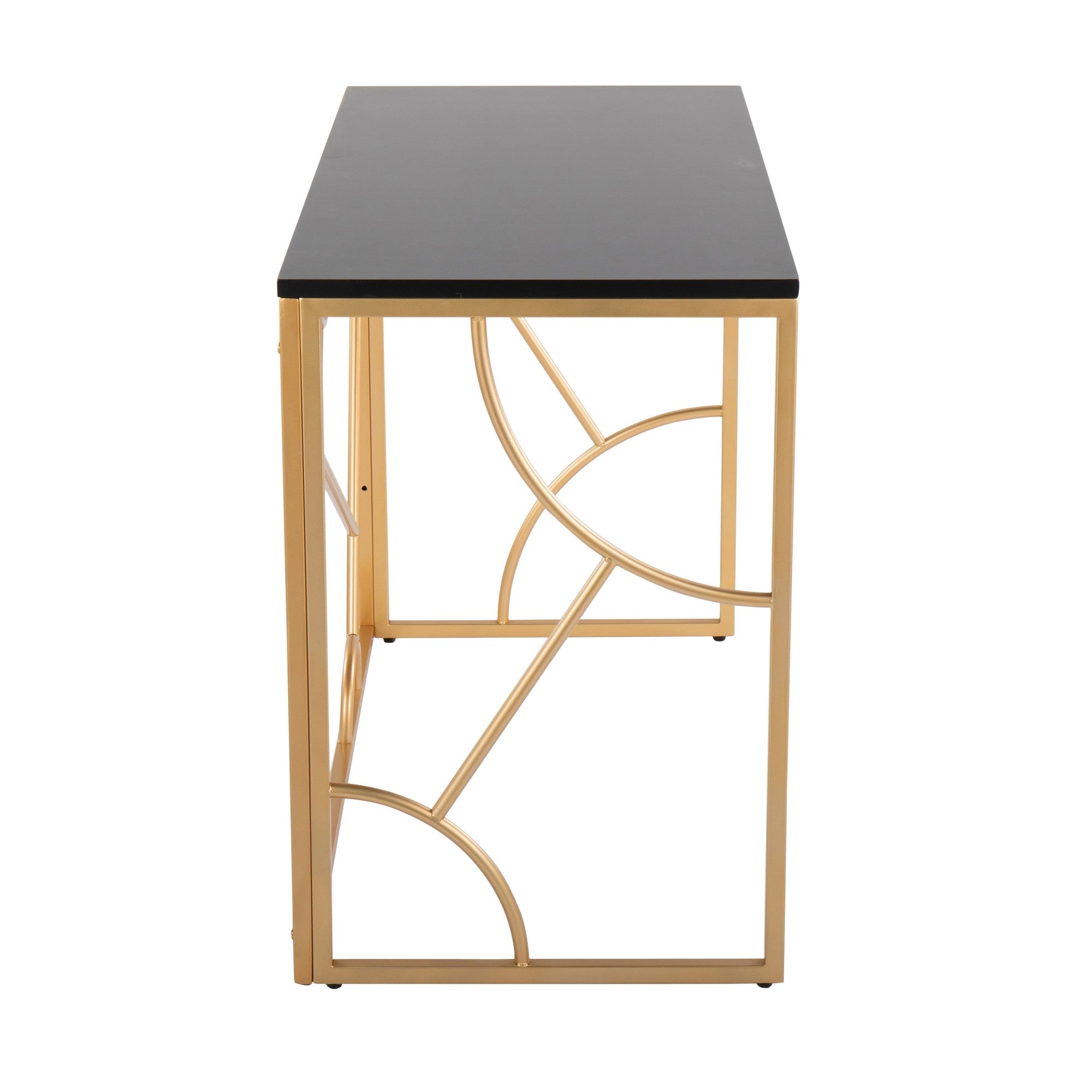 Constellation Desk - Gold Metal, Black MDF