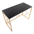 Constellation Desk - Gold Metal, Black MDF