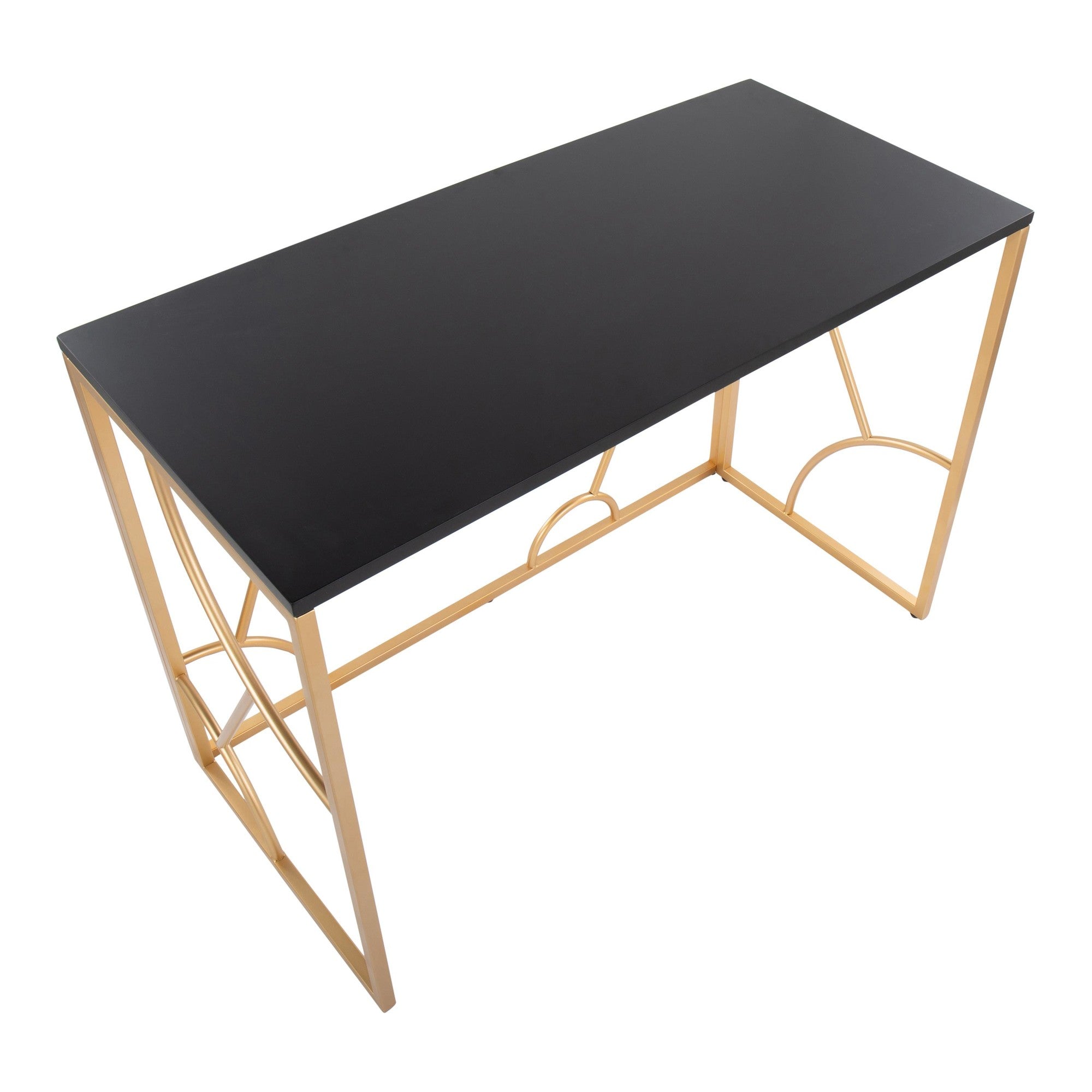 Constellation Desk - Gold Metal, Black MDF