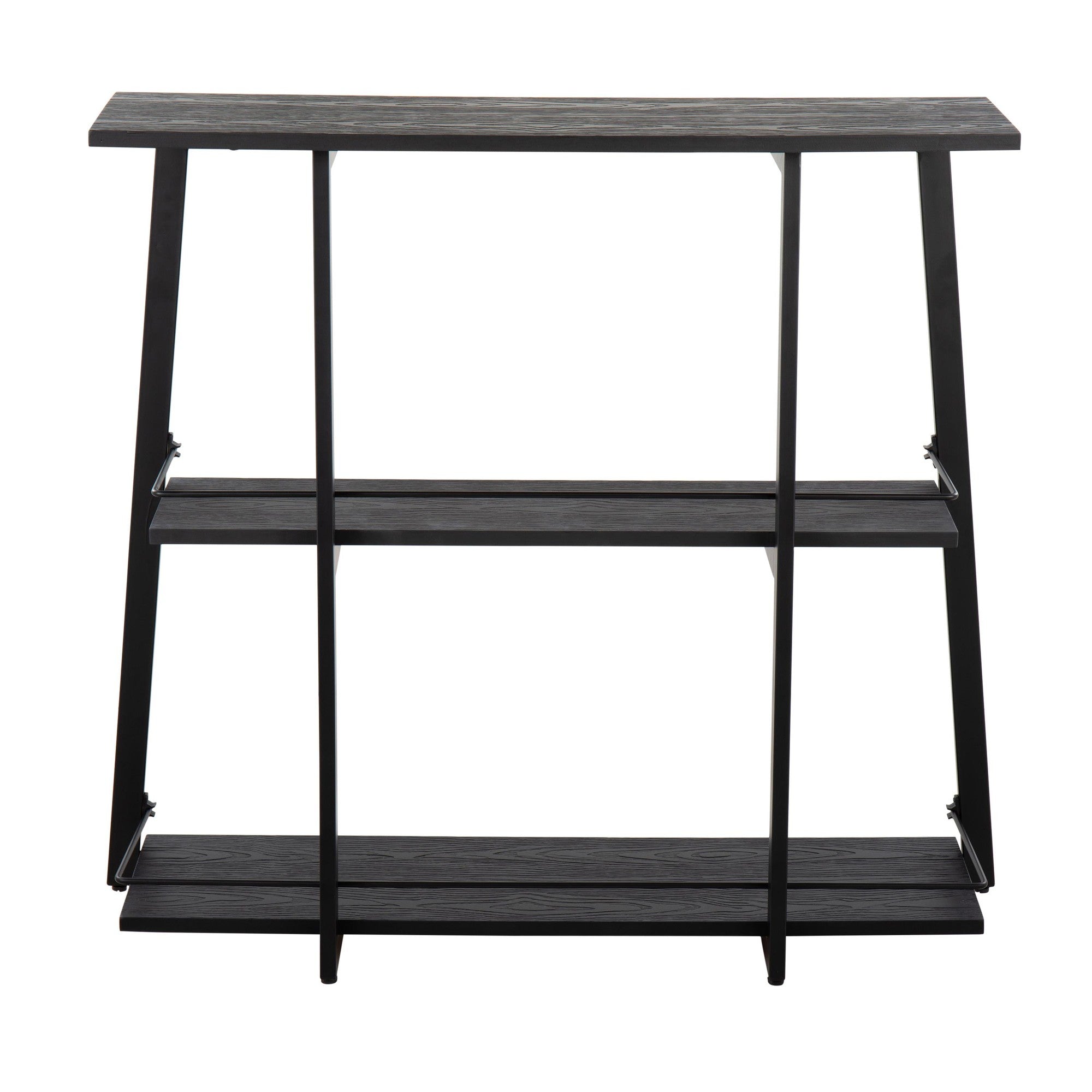 Converge Bookcase - Black Metal, Black Bamboo