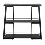 Converge Bookcase - Black Metal, Black Bamboo