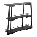 Converge Bookcase - Black Metal, Black Bamboo