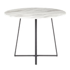 Cosmo Dining Table - Black Metal, White Marble