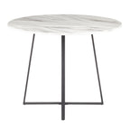 Cosmo Dining Table - Black Metal, White Marble