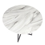 Cosmo Dining Table - Black Metal, White Marble