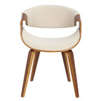 Curvo Chair - Walnut Wood, Cream Fabric