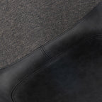 Outlaw Two-tone Chair - Set of 2 - Black Metal, Black PU, Grey Fabric