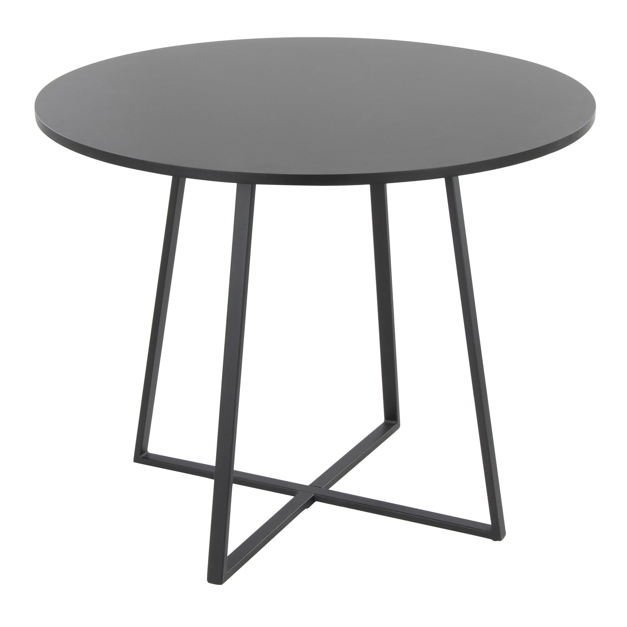Cosmo-durango Dining Set - 5 Piece - Black Metal, Black MDF, Blue PU