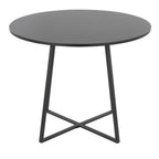 Cosmo-durango Dining Set - 5 Piece - Black Metal, Black MDF, Blue PU