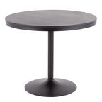 Dakota-winston Dining Set - 5 Piece - Black Metal, Black Wood, Brown Metal, Dark Walnut Wood