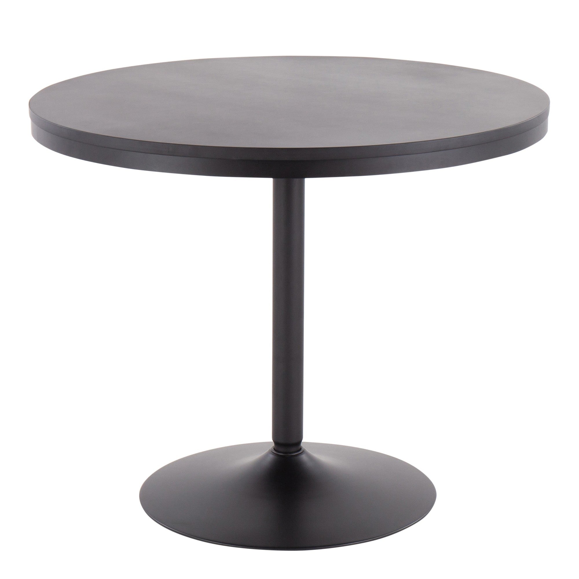 Dakota-winston Dining Set - 5 Piece - Black Metal, Black Wood, Brown Metal, Dark Walnut Wood