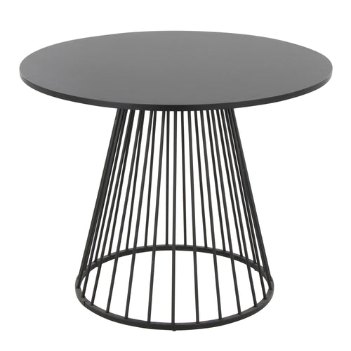 Canary Dining Table - Black Metal, Black MDF