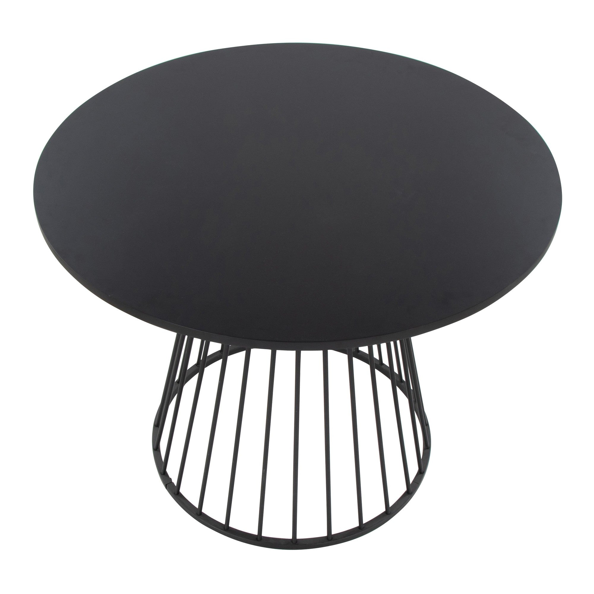 Canary Dining Table - Black Metal, Black MDF