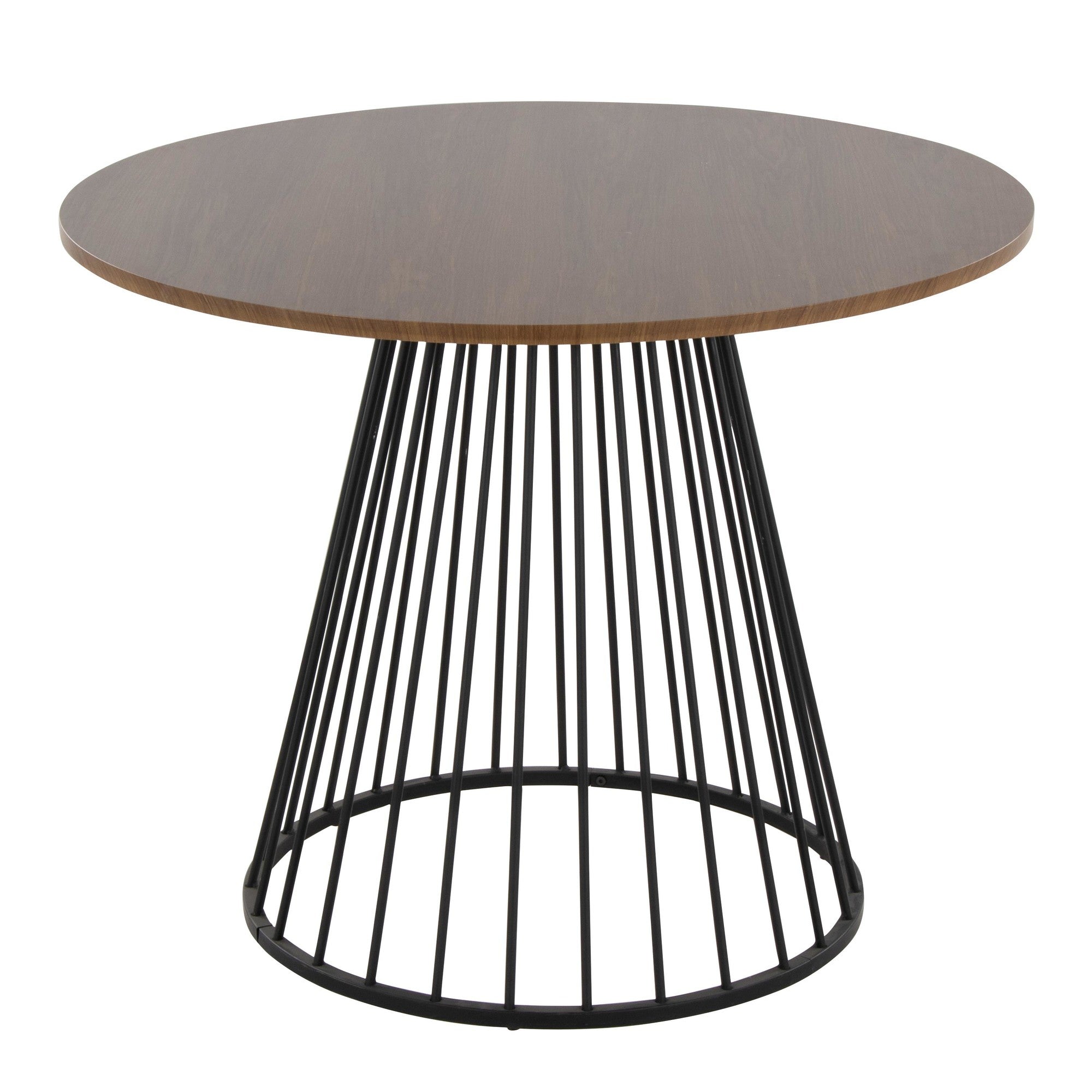 Canary Dining Table - Black Metal, Walnut Wood
