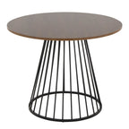 Canary Dining Table - Black Metal, Walnut Wood