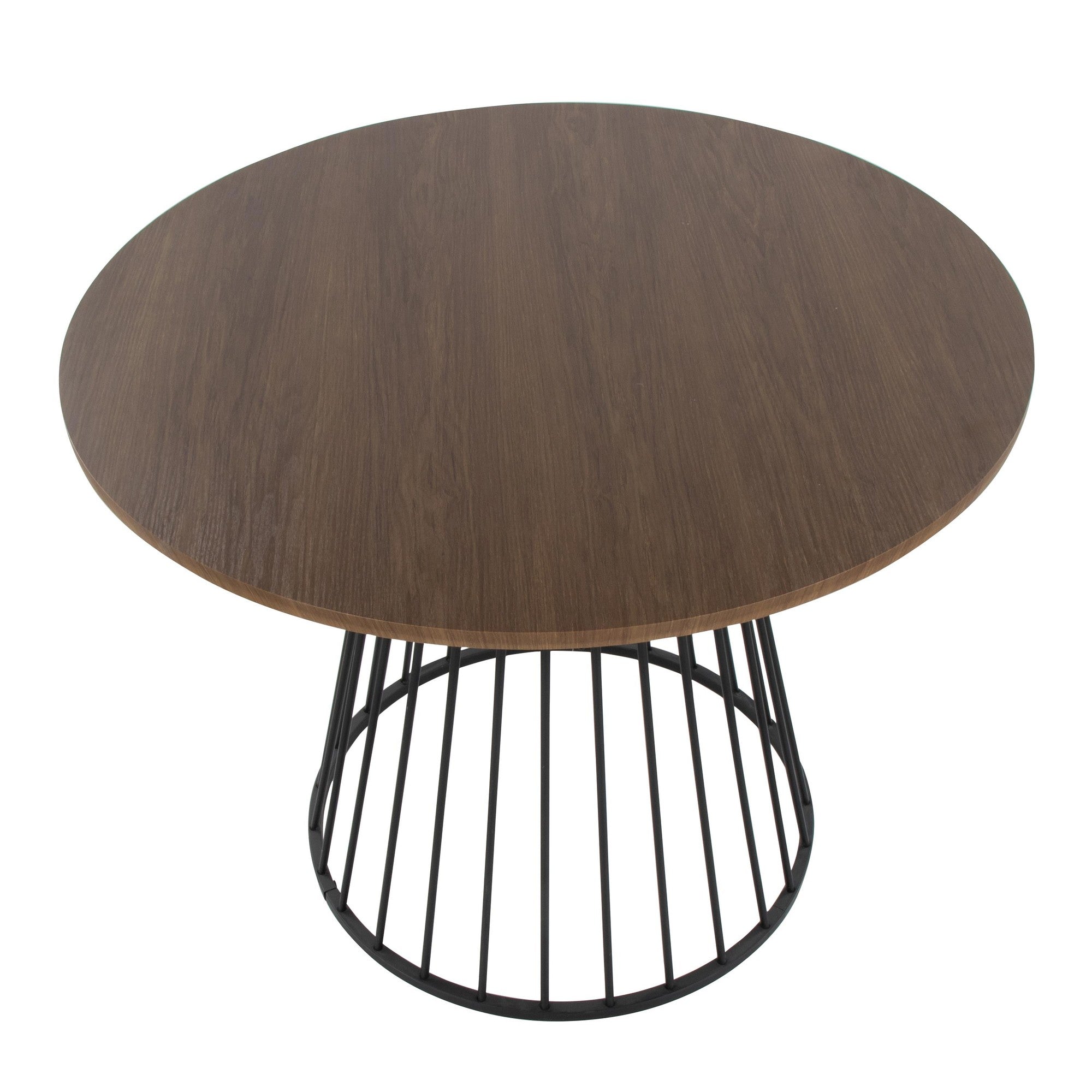 Canary Dining Table - Black Metal, Walnut Wood