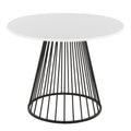 Canary Cosmo Dining Table - Black Meal, White MDF