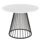 Canary Cosmo Dining Table - Black Meal, White MDF