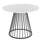 Canary Cosmo Dining Table - Black Meal, White MDF