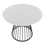 Canary Cosmo Dining Table - Black Meal, White MDF