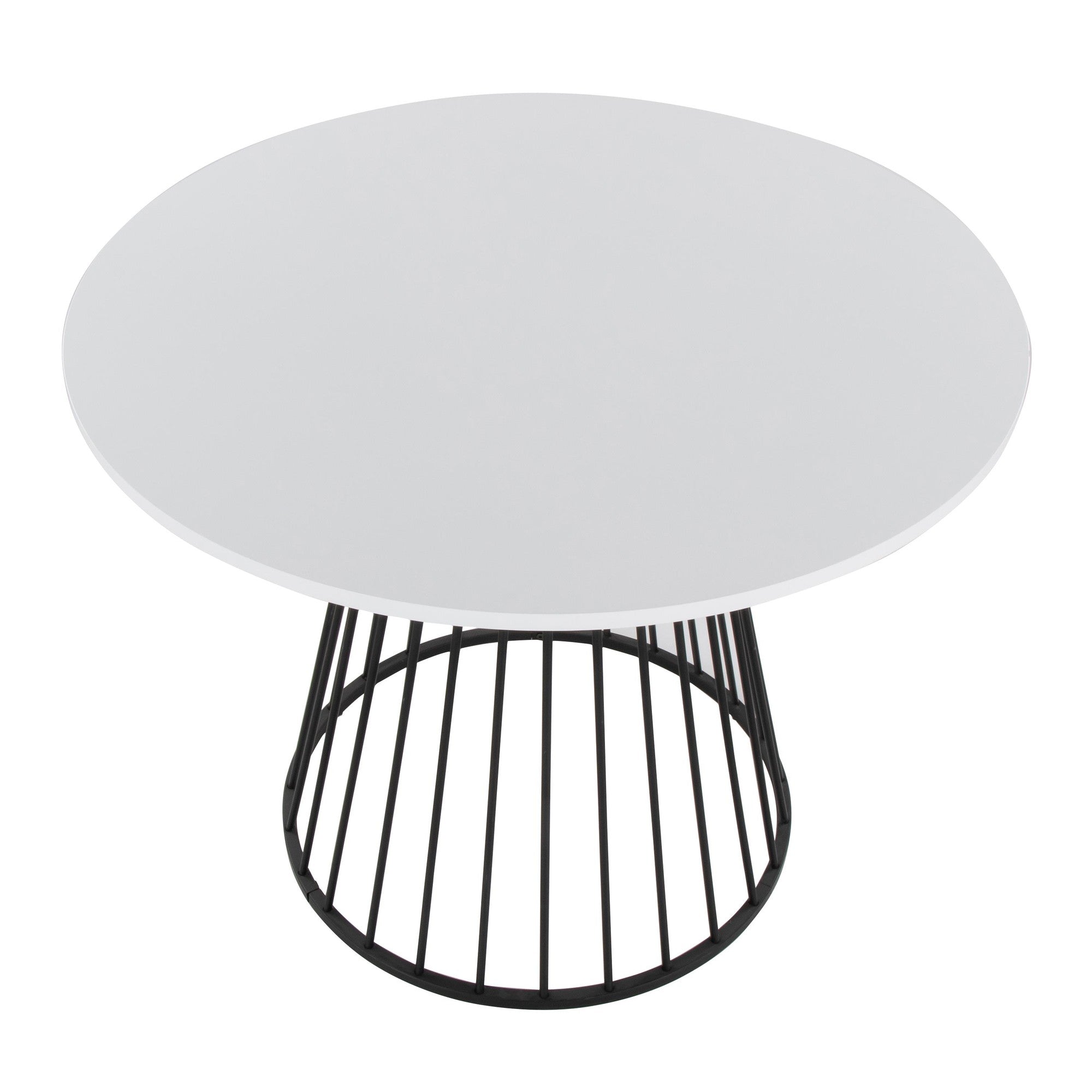 Canary Cosmo Dining Table - Black Meal, White MDF