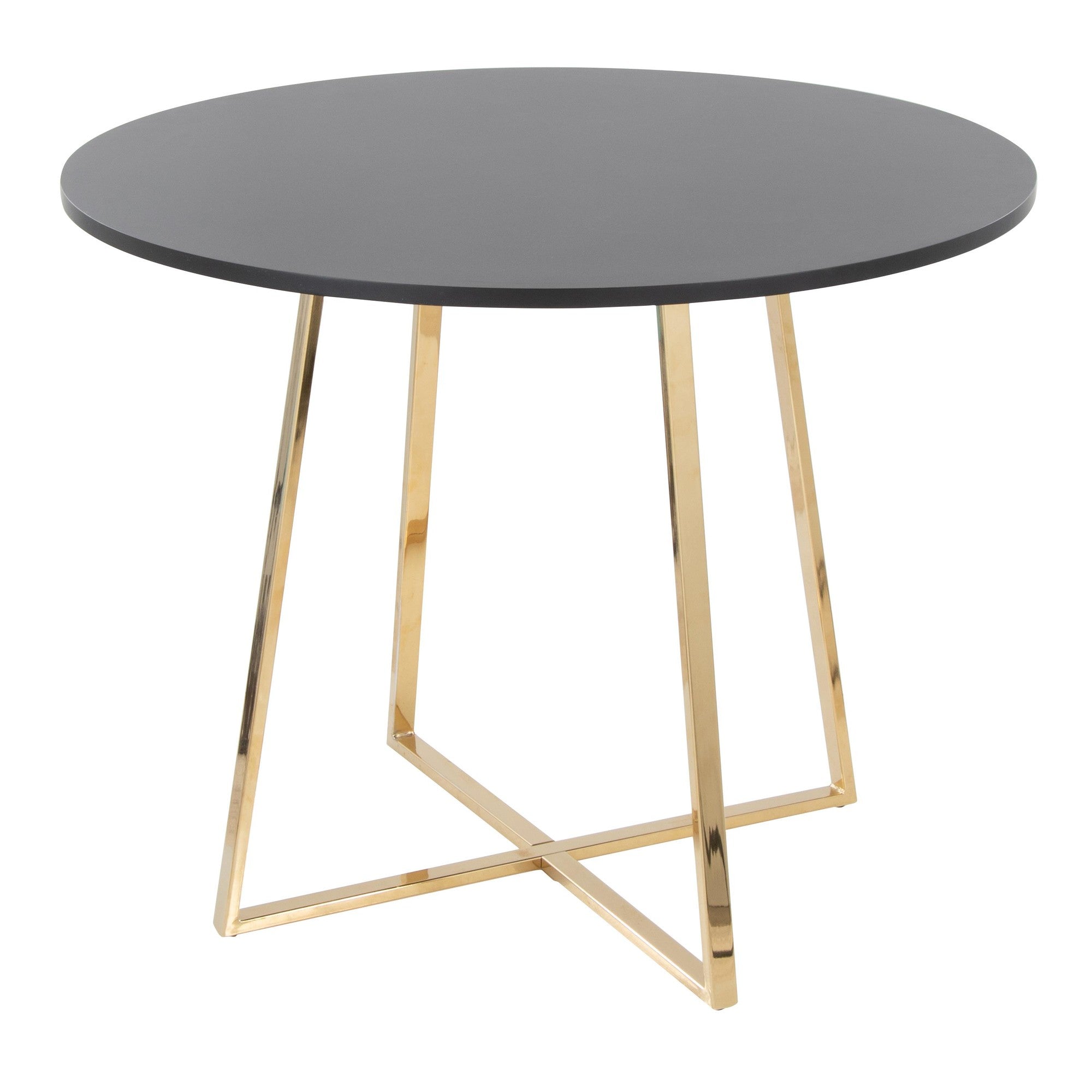 Cosmo Dining Table - Gold Metal, Black MDF