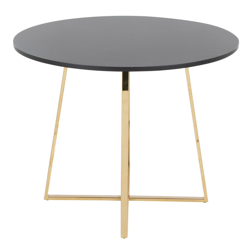 Cosmo Dining Table - Gold Metal, Black MDF