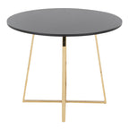 Cosmo Dining Table - Gold Metal, Black MDF