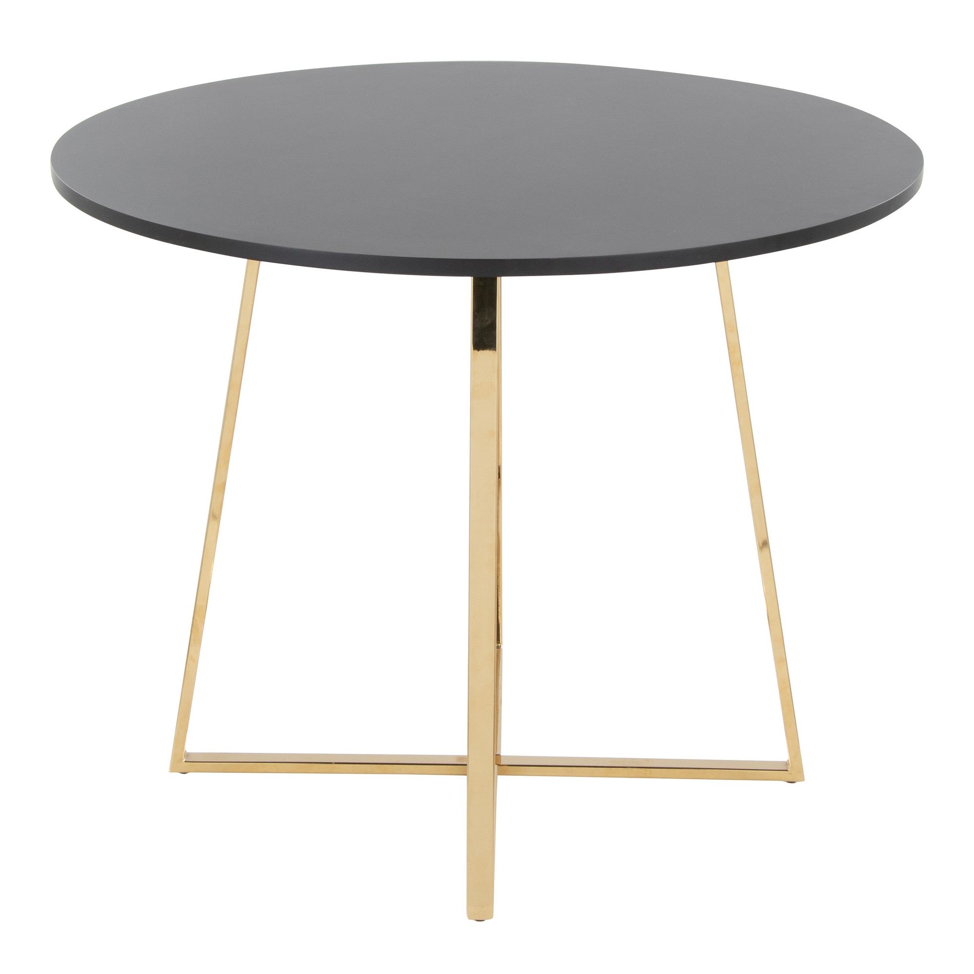 Cosmo Dining Table - Gold Metal, Black MDF