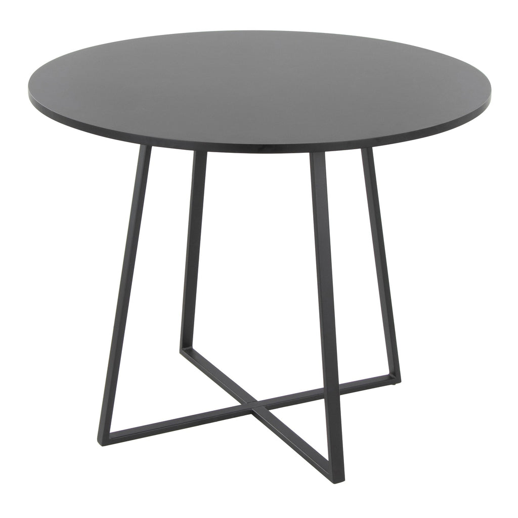 Cosmo Dining Table - Black Metal, Black MDF