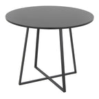 Cosmo Dining Table - Black Metal, Black MDF