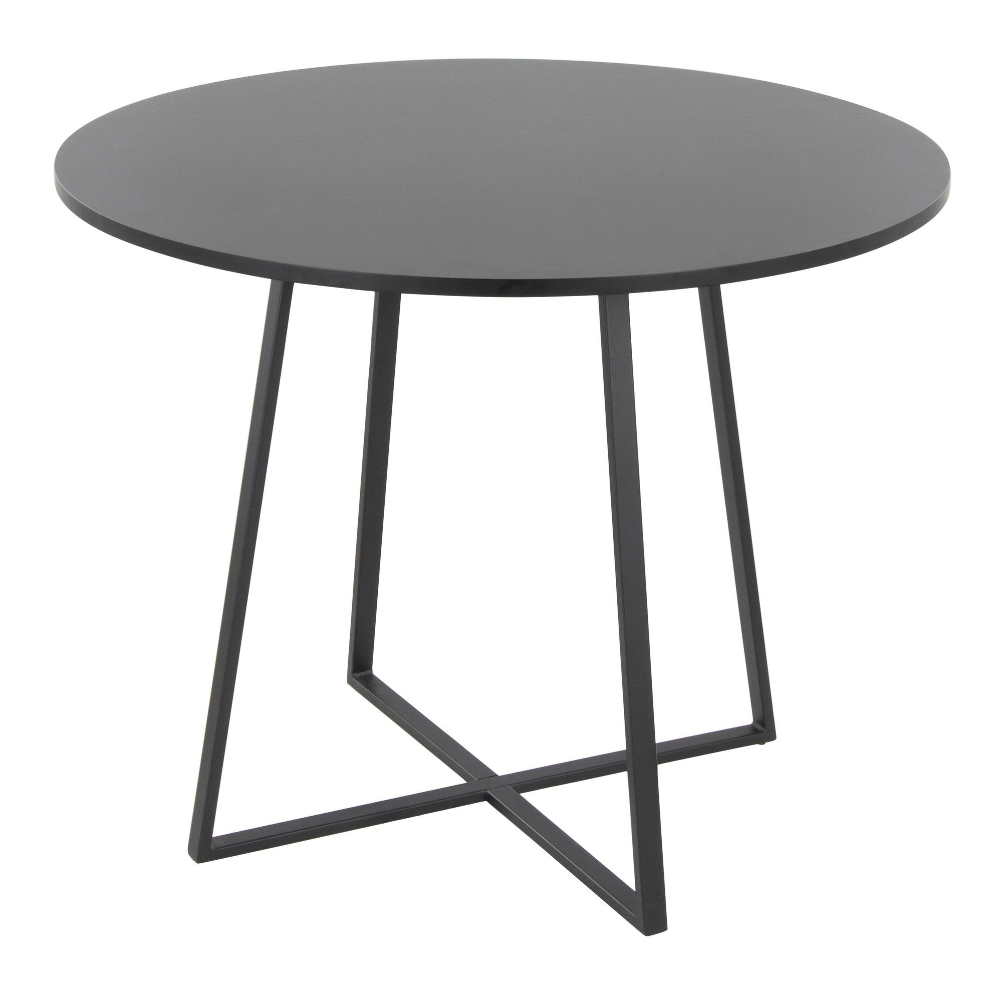 Cosmo Dining Table - Black Metal, Black MDF