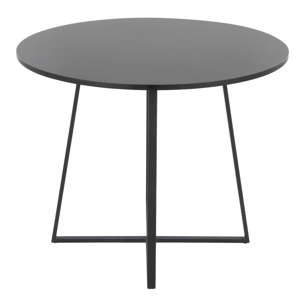Cosmo Dining Table - Black Metal, Black MDF