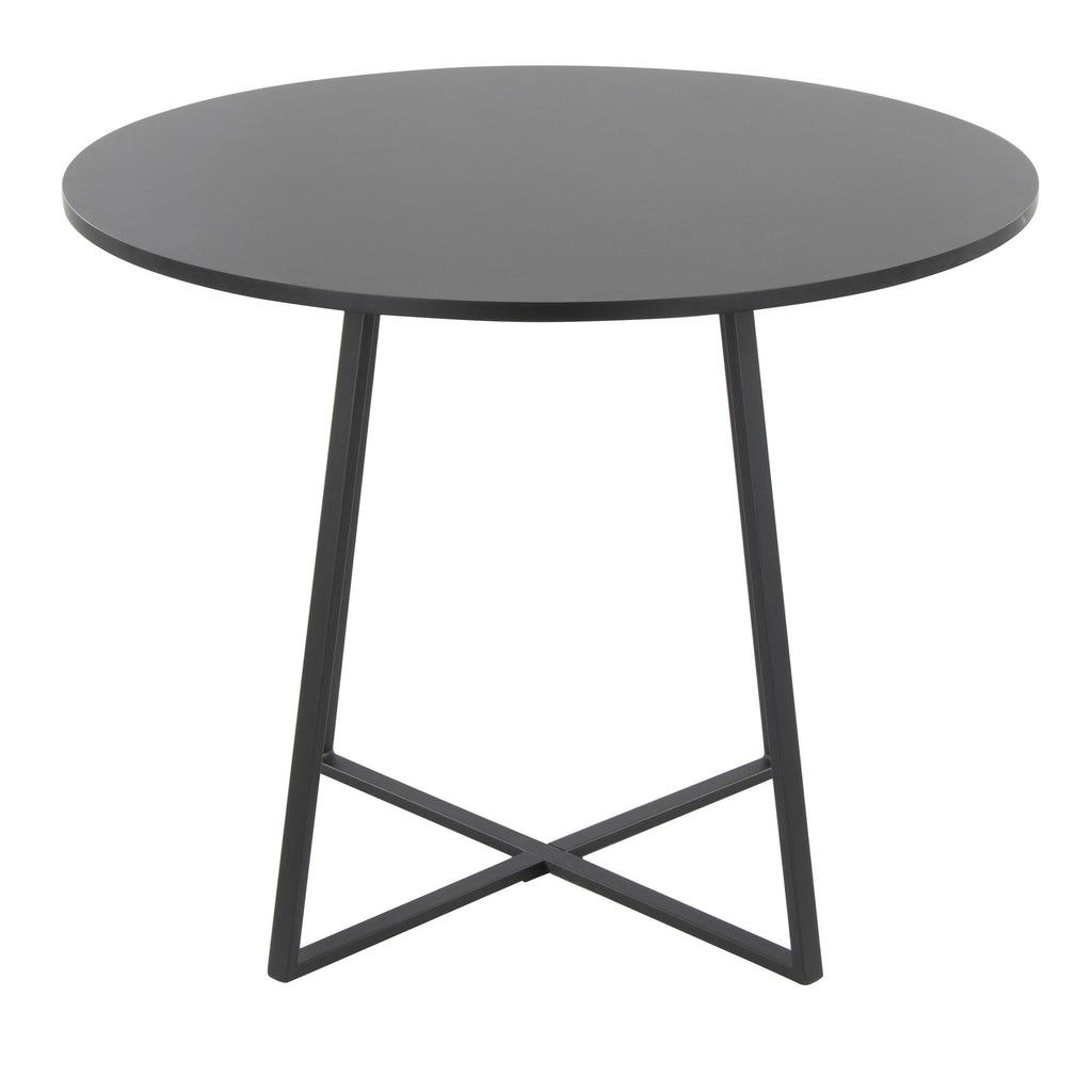 Cosmo Dining Table - Black Metal, Black MDF