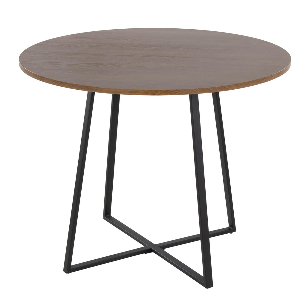 Cosmo Dining Table - Black Metal, Walnut Wood