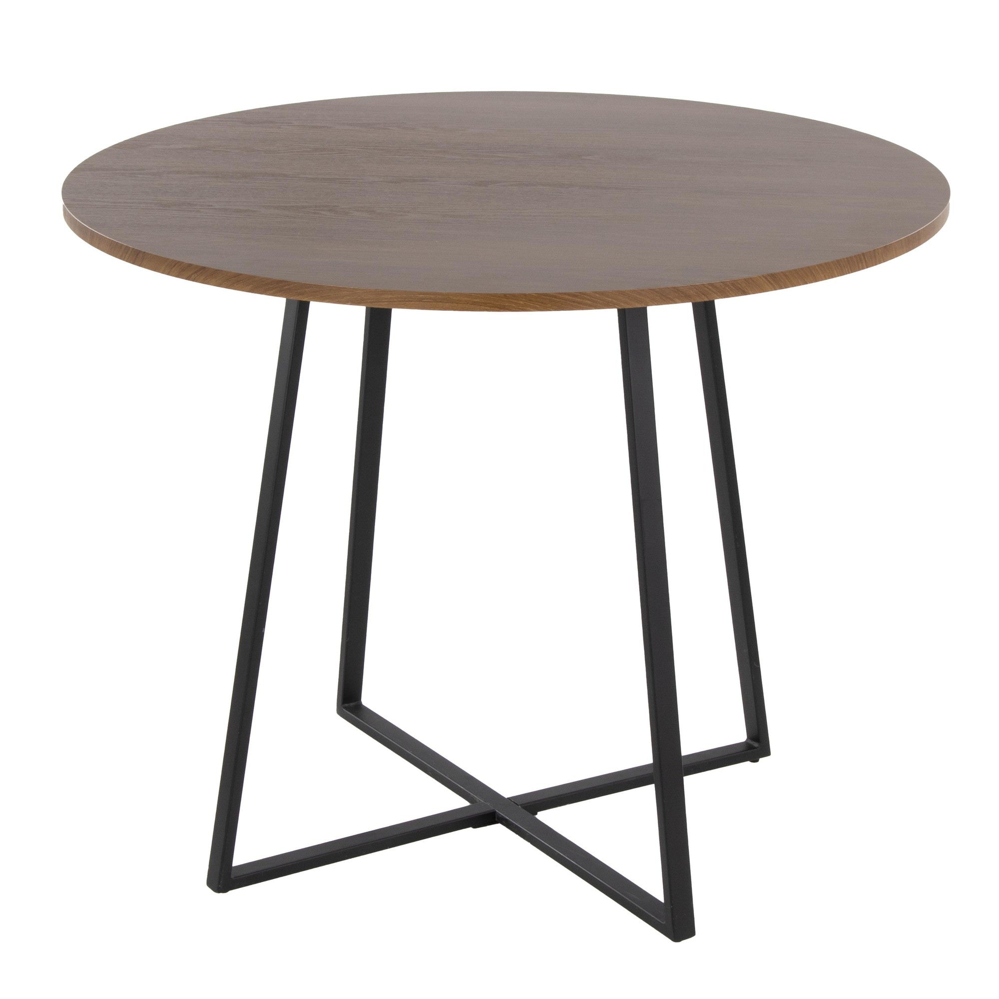Cosmo Dining Table - Black Metal, Walnut Wood