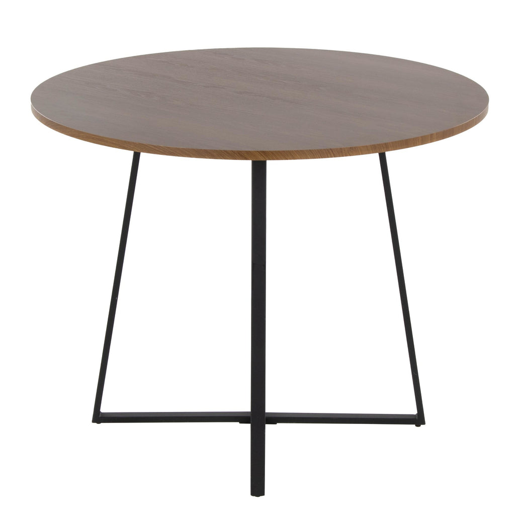 Cosmo Dining Table - Black Metal, Walnut Wood